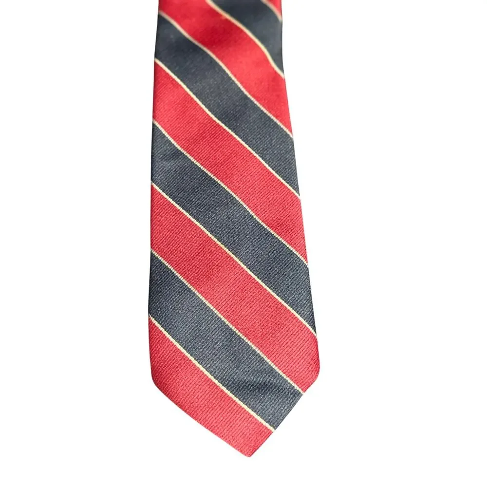 Vintage Egon Von Furstenberg Men's Red & Blue Striped Necktie